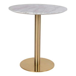 Okrúhly jedálenský stôl s doskou v dekore mramoru ø 70 cm Bolzano – House Nordic vyobraziť