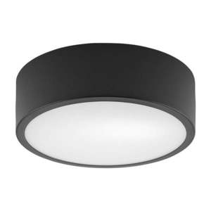 Čierne stropné svietidlo so skleneným tienidlom - LAMKUR vyobraziť