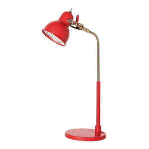 Červená stolová lampa s LED svetlom SULION Bang vyobraziť