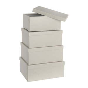 Kartónové úložné boxy v súprave 10 ks s vekom Greige – Casa Selección vyobraziť