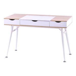 Pracovný stôl s doskou v dubovom dekore 60x120 cm Faryn – Homede vyobraziť