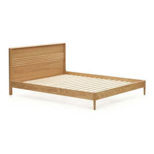 Dvojlôžková posteľ z dubového dreva s roštom v prírodnej farbe 160x200 cm Lenon – Kave Home vyobraziť