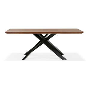 Hnedý jedálenský stôl s čiernymi nohami Kokoon Royalty, 200 x 100 cm vyobraziť
