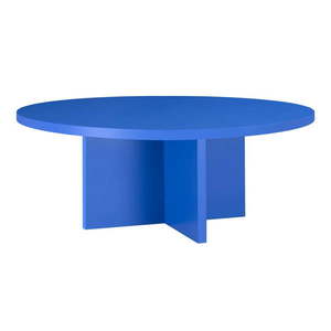 Modrý okrúhly konferenčný stolík ø 80 cm Pausa – Really Nice Things vyobraziť