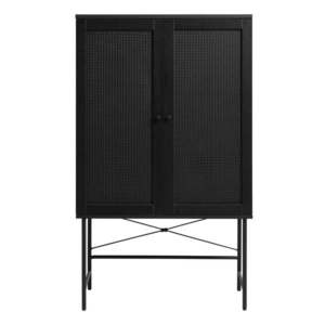 Čierna skrinka v dekore duba 80x135 cm Pensacola – Unique Furniture vyobraziť