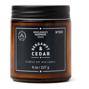 Vonná sójová sviečka doba horenia 48 h Bergamot & Cedar – Gentlemen's Hardware vyobraziť
