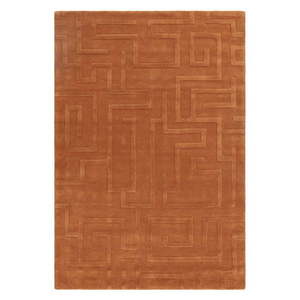 Vlnený koberec v tehlovej farbe 120x170 cm Maze – Asiatic Carpets vyobraziť