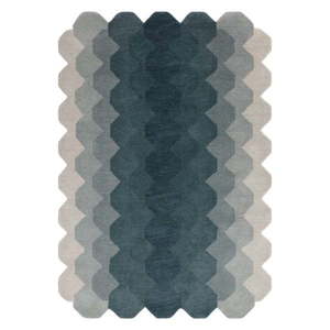Modrý vlnený koberec 120x170 cm Hive – Asiatic Carpets vyobraziť