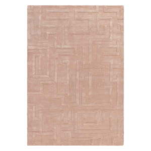 Svetloružový vlnený koberec 120x170 cm Maze – Asiatic Carpets vyobraziť