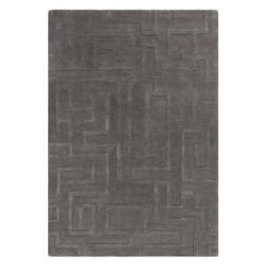 Antracitovosivý vlnený koberec 160x230 cm Maze – Asiatic Carpets vyobraziť