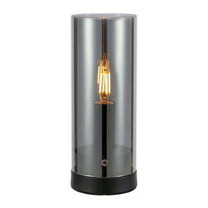Čierna stolová lampa so skleneným tienidlom (výška 23 cm) Post – Markslöjd vyobraziť