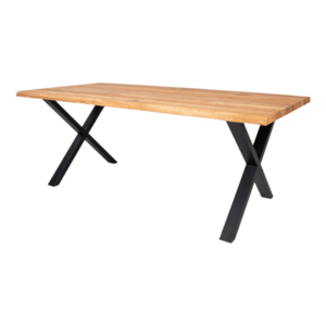 Sconto Jedálenský stôl TUELUN prírodná/čierna, šírka 200 cm vyobraziť