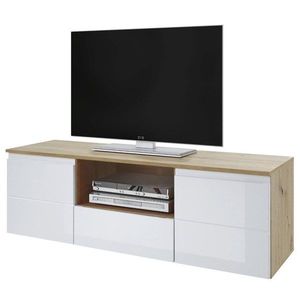Sconto TV stolík MEZO 160 dub artisan/biela vyobraziť