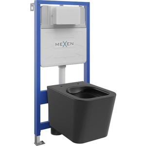 MEXEN/S - WC predstenová inštalačná sada Fenix Slim s misou WC Teo, čierna mat 6103385XX85 vyobraziť