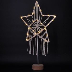 Solight LED vianočná hviezda Lapač snov, biela, 49 cm, 45x LED, 2x AAA vyobraziť