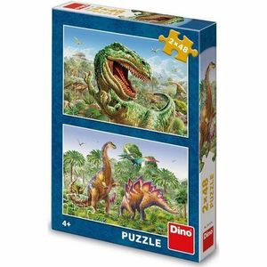 Dino Puzzle Súboj dinosaurov, 2x 48 dielikov vyobraziť