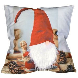 Forbyt Vianočná obliečka na vankúšik Škriatok červená, 40 x 40 cm vyobraziť