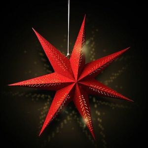 Solight LED vianočná hviezda, červená, 60 cm, 20x LED, 2x AA vyobraziť