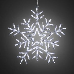 Vianočná vonkajšia dekorácia Snehová vločka 90 LED, prírodná biela, 58 x 58 cm vyobraziť