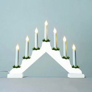 Adventný svietnik s ťahanou žiarovkou LED Filament, biela vyobraziť