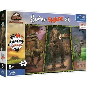 Trefl Puzzle 104 XL Super Shape Farebné dinosaury/Jurassic World 60x40cm v krabici 40x27x6cm vyobraziť
