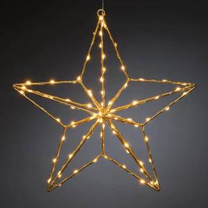 Konstsmide Christmas LED ozdobné svetlo zlaté hviezdy 37x36 cm vyobraziť