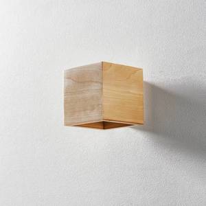SOLLUX LIGHTING Nástenné svietidlo Ara ako kocka z dreva vyobraziť