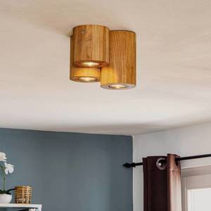 Spot-Light Stropné svietidlo Wooddream 3-svetelné dubové, okrúhle vyobraziť