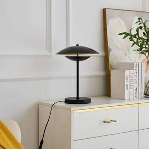 Lindby Lindby Tiama stolová LED lampa kov čierna zlatá vyobraziť