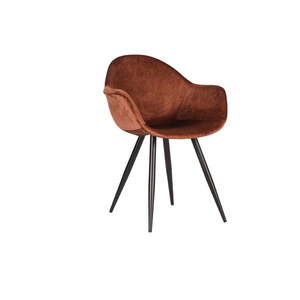 Zamatové jedálenské stoličky v tehlovej farbe v súprave 2 ks Forli – LABEL51 vyobraziť