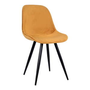 Zamatové jedálenské stoličky v horčicovej farbe v súprave 2 ks Capri – LABEL51 vyobraziť