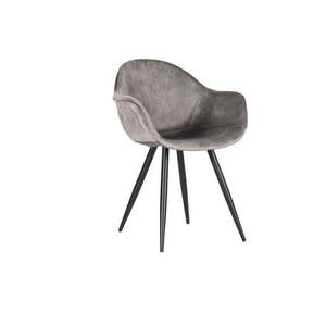 Sivé zamatové jedálenské stoličky v súprave 2 ks Forli – LABEL51 vyobraziť