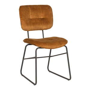 Okrovožlté zamatové jedálenské stoličky v súprave 2 ks Dez – LABEL51 vyobraziť