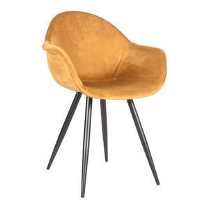 Zamatové jedálenské stoličky v horčicovej farbe v súprave 2 ks Forli – LABEL51 vyobraziť