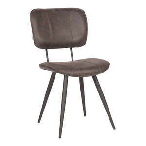Antracitové kožené jedálenské stoličky v súprave 2 ks Fos – LABEL51 vyobraziť