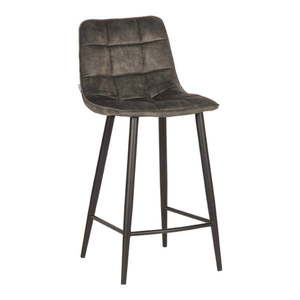 Khaki zamatové barové stoličky v súprave 2 ks 94 cm Jelt – LABEL51 vyobraziť