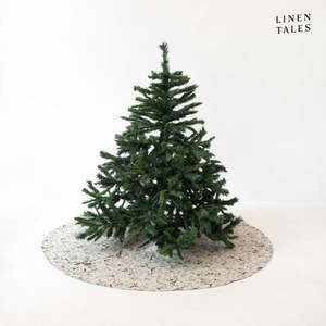 Béžový okrúhly koberec pod vianočný stromček ø 125 cm – Linen Tales vyobraziť