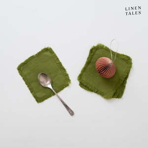 Zelené podtácky v súprave 4 ks – Linen Tales vyobraziť