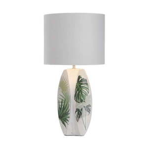 Bielo-zelená stolová lampa s textilným tienidlom (výška 59 cm) Palma – Candellux Lighting vyobraziť