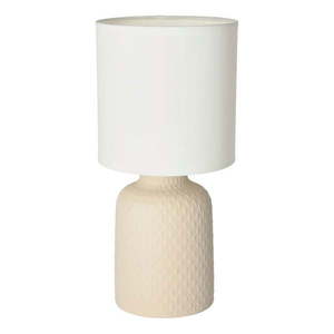 Béžová stolová lampa s textilným tienidlom (výška 32 cm) Iner – Candellux Lighting vyobraziť