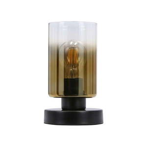 Čierna stolová lampa so skleneným tienidlom (výška 20 cm) Aspra – Candellux Lighting vyobraziť