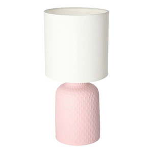 Ružová stolová lampa s textilným tienidlom (výška 32 cm) Iner – Candellux Lighting vyobraziť
