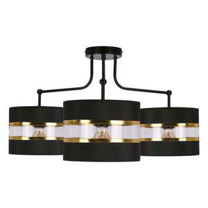 Čierne stropné svietidlo s textilným tienidlom ø 20 cm Andy – Candellux Lighting vyobraziť