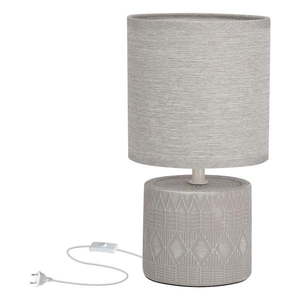 Sivá stolová lampa s textilným tienidlom (výška 26 cm) Dina – Candellux Lighting vyobraziť