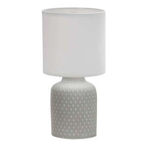 Sivá stolová lampa s textilným tienidlom (výška 32 cm) Iner – Candellux Lighting vyobraziť
