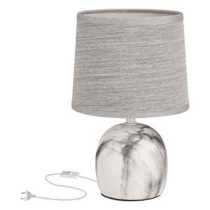 Svetlosivá stolová lampa s textilným tienidlom (výška 25 cm) Adelina – Candellux Lighting vyobraziť