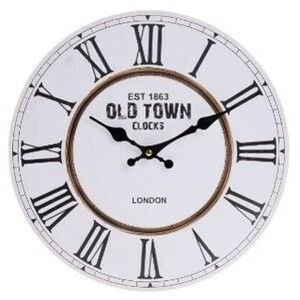 Nástenné hodiny Town, pr. 34 cm, drevo vyobraziť