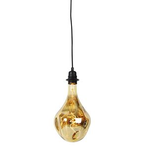 Závesná lampa čierna stmievateľná vrátane LED zrkadla zlatá stmievateľná - Cava Luxe vyobraziť