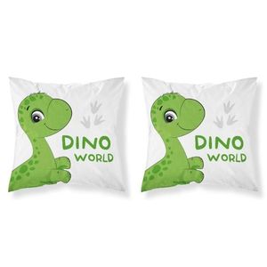 Návlek bavlnený pre deti, Dino world, zelený, 40 x 40 cm vyobraziť