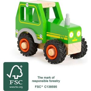 Drevený traktor LIBERO zelený vyobraziť
